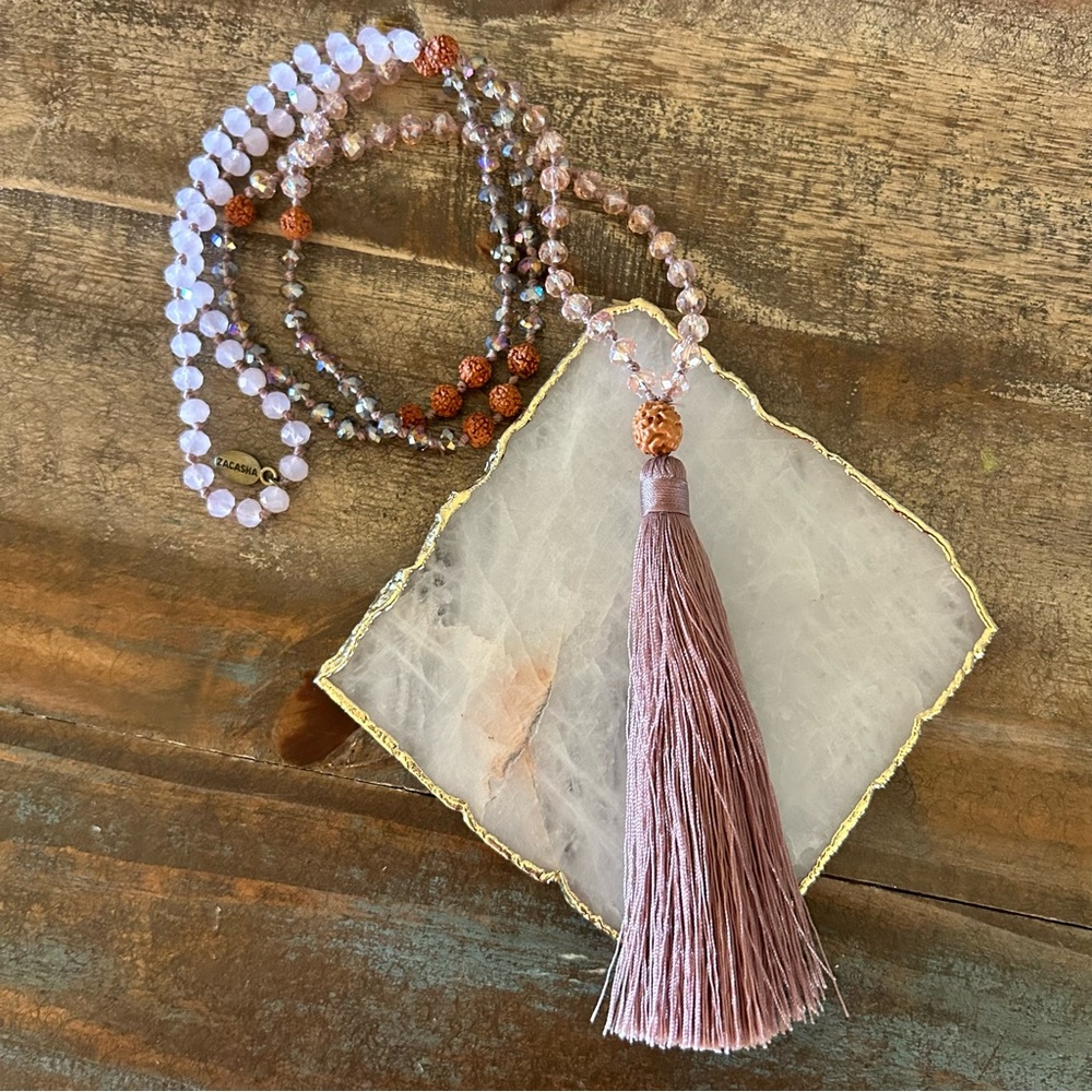 Zacasha Crystal Tassel Necklace